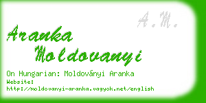 aranka moldovanyi business card